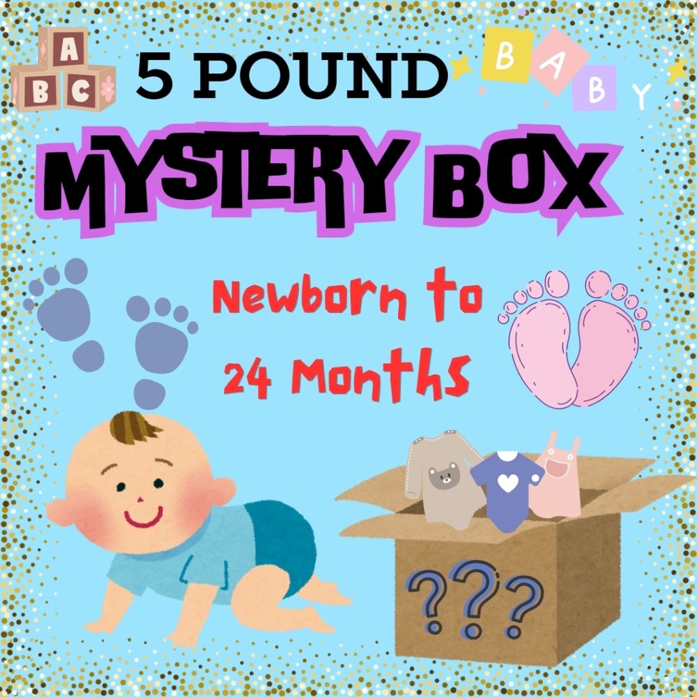 5 Lb Mystery Box Bundle Lot of Baby Clothes Size Newborn up to 24 Months
